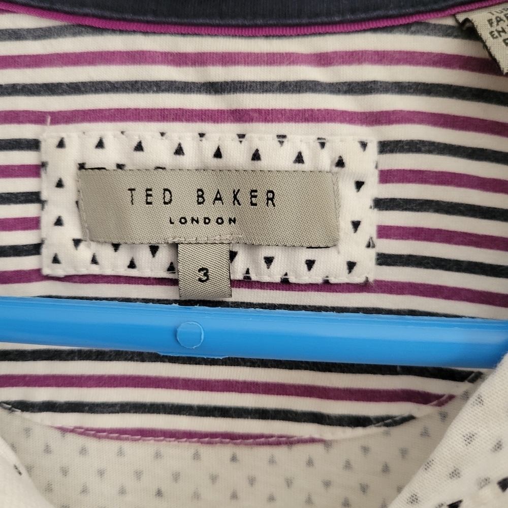 Ted Baker Shirt Size 3 Medium - Picture 3 of 8
